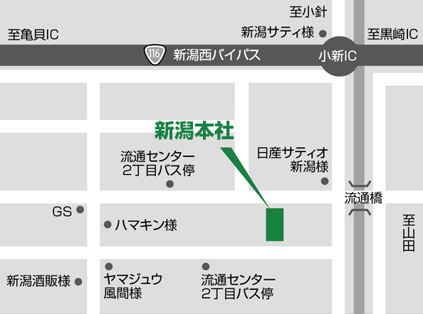 トーコー資材 新潟本社の地図